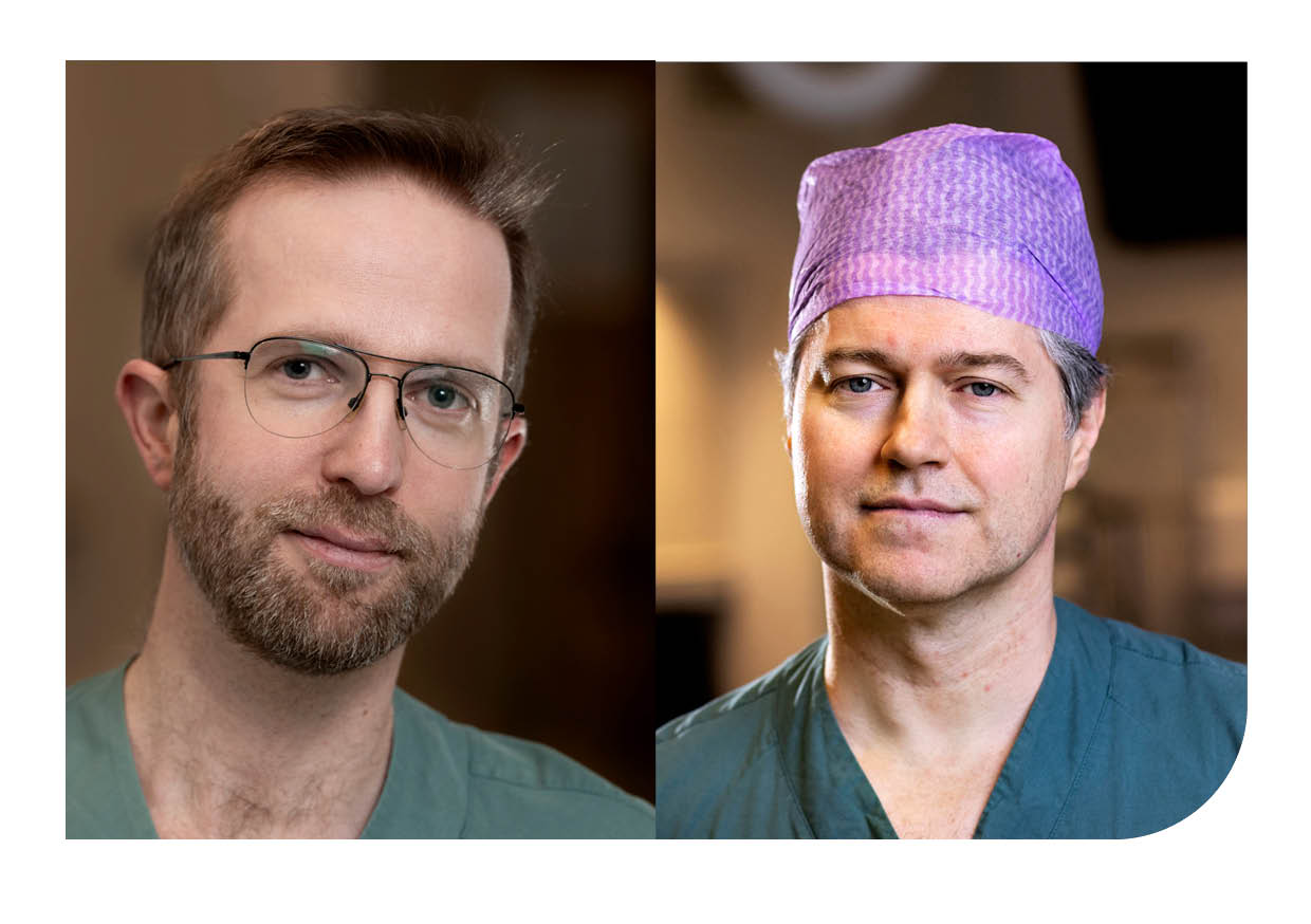 Överläkarna och professorerna Björn Redfors och Elmir Omerovic vid Sahlgrenska Universitetssjukhuset.