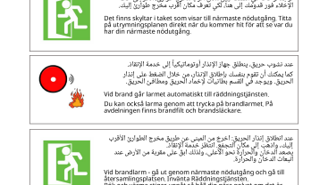 Information om utrymning - Regionhabiliteringen