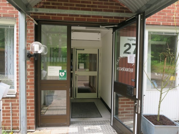 Reception med glasruta